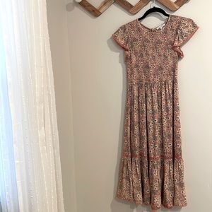 🌸 Floral Boho Midi Dress.